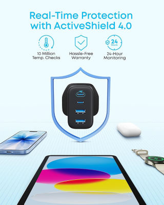 Anker Zolo USB C Charger 50W 4-Port Wall Adapter A121E 6