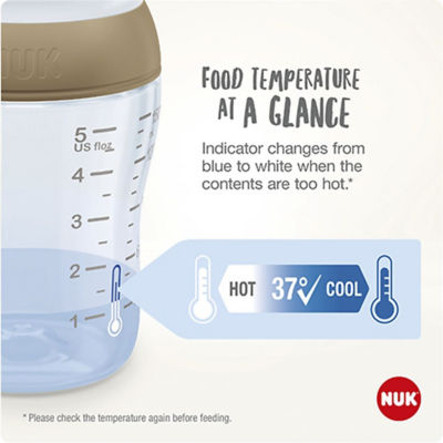 NUK Perfect Match Temperature Control Bottle with Soft Silicone Teat 150ml 5
