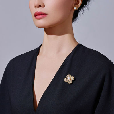 Pearly Lustre Top Grade Freshwater Pearl Brooch WC00123 | TWEED 5