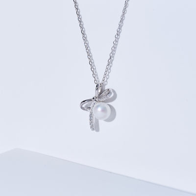Pearly Lustre Top Grade Freshwater Pearl Necklace WN00866 | RIBBON 2