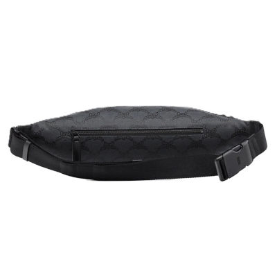 MCM Himmel Lauretos Jacquard Belt Bag Dark Grey 4