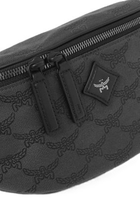 MCM Himmel Lauretos Jacquard Belt Bag Dark Grey 5