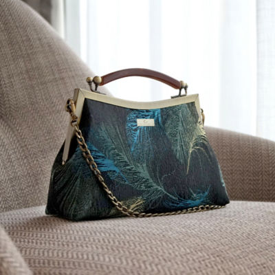 COCOONESE Amber Resin Top Handle Bag - Feather 5