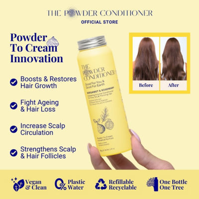 The Powder Shampoo [Bundle] Invigorating Shampoo 70g + Hydrating Volume Conditioner 70g 7