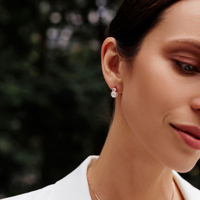 Pearly Lustre Elegant Freshwater Round Pearl Earrings WE00541 3