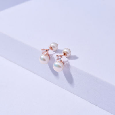 Pearly Lustre Elegant Freshwater Round Pearl Earrings WE00541 4