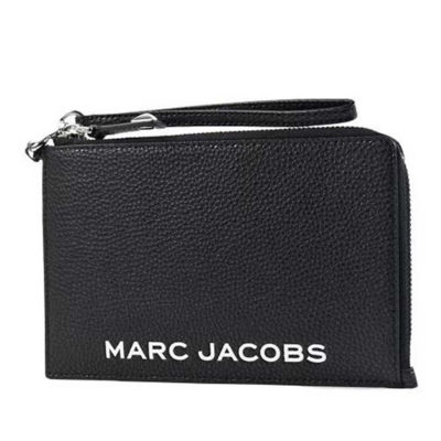 MARC JACOBS Pebble Leather Wristlet Wallet Black 4R3SCP028S02 1