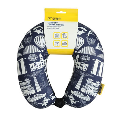 TRAVEL BLUE MEMORY FOAM PILLOW 1