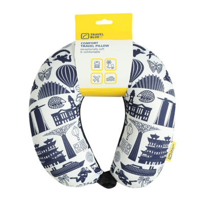 TRAVEL BLUE MEMORY FOAM PILLOW 6