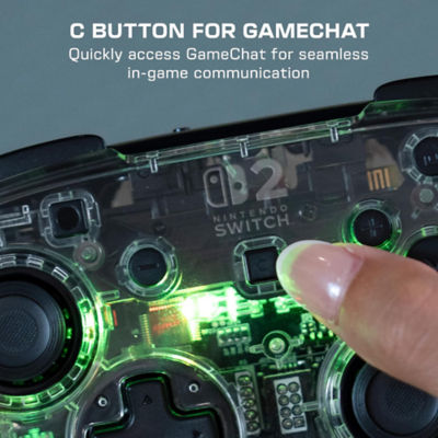 Turtle Beach Afterglow Wireless Controller Compatible with Nintendo Switch 2-Clear 5