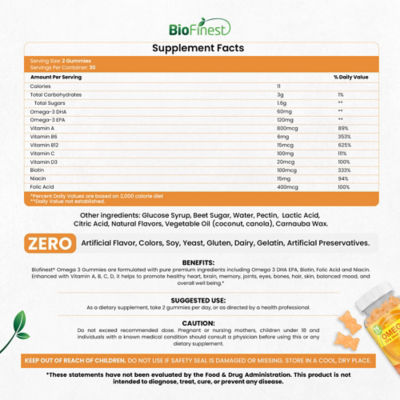Biofinest Omega 3 EPA DHA 軟糖補充劑 4