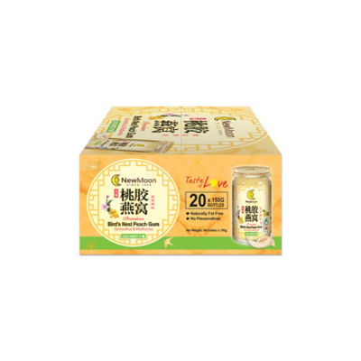 NEW MOON [Bundle of 2] New Moon Premium Bird's Nest Peach Gum with Osmanthus & Wolfberries 150g x 20 Bottles (Less Sweet) 5