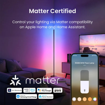 SwitchBot RGBICWW Smart Floor Lamp (UK Plug) 3