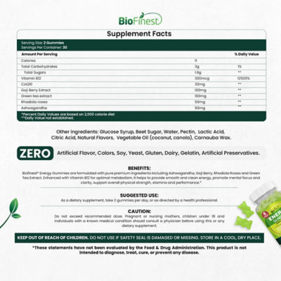 Biofinest能量軟糖補充劑 4