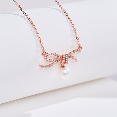 Pearly Lustre Top Grade Freshwater Pearl Necklace WN00868 | RIBBON 2