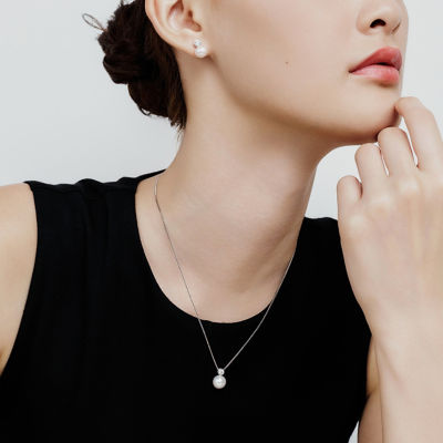 Pearly Lustre Top Grade Freshwater Pearl Earrings WE00824 | BUBBLE 3