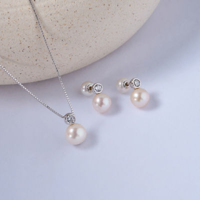 Pearly Lustre Top Grade Freshwater Pearl Earrings WE00824 | BUBBLE 6