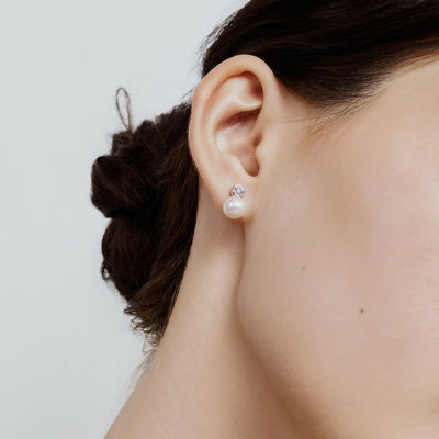 Pearly Lustre Top Grade Freshwater Pearl Earrings WE00824 | BUBBLE 7