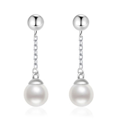 Pearly Lustre Top Grade Freshwater Pearl Earrings WE00826 | BUBBLE 1