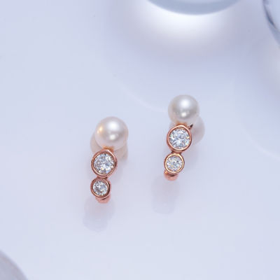 Pearly Lustre Top Grade Freshwater Pearl Earrings WE00787 | BUBBLE 2