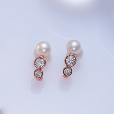 Pearly Lustre Top Grade Freshwater Pearl Earrings WE00787 | BUBBLE 6