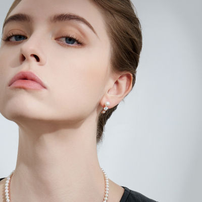 Pearly Lustre Top Grade Freshwater Pearl Earrings WE00787 | BUBBLE 7