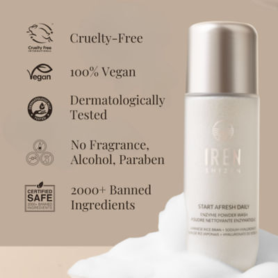 IREN Shizen [Bundle] START AFRESH DAILY Enzyme Powder Wash + Facial Cleansing Brush 11