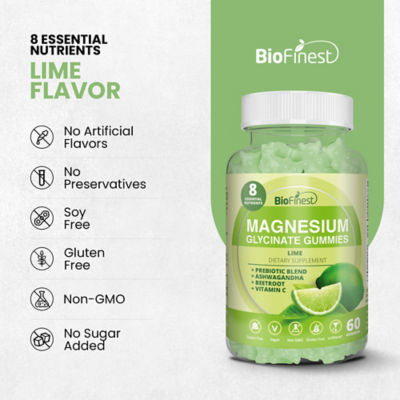 Biofinest 甘胺酸鎂軟糖補充劑 8