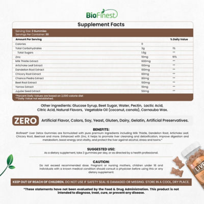 Biofinest 肝臟排毒軟糖補充劑 4