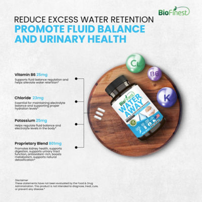 Biofinest Water Away 營養補充品（90 粒素食膠囊） 7