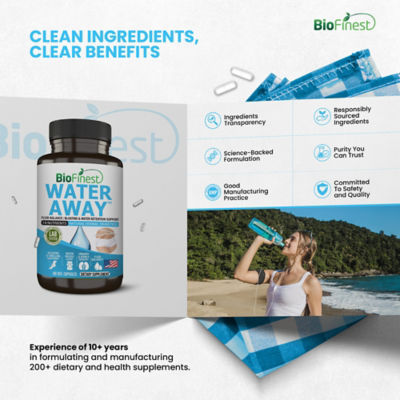 Biofinest Water Away 營養補充品（90 粒素食膠囊） 9