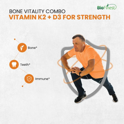 Biofinest 維生素 K2 Mk7 + D3 補充劑（120 粒素食膠囊） 5