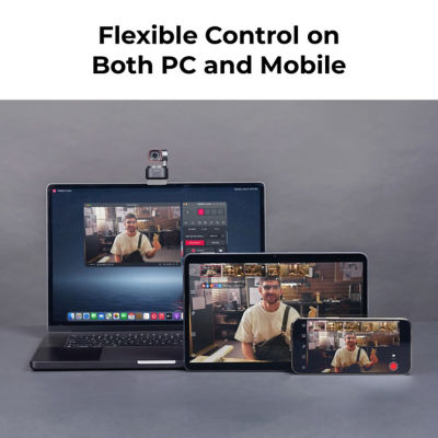 OBSBOT Tiny 3 AI-Powered Spatial Audio 4K PTZ Webcam 8