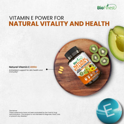 Biofinest 天然維生素 E 400IU 補充劑（120 粒軟膠囊） 7