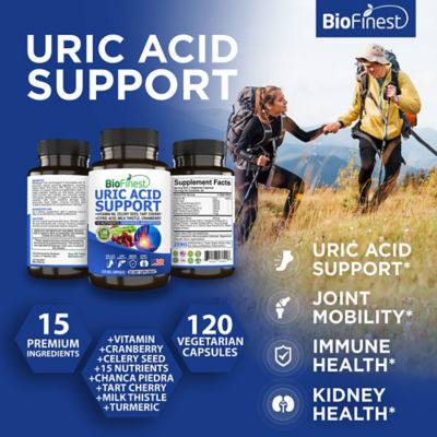 Biofinest 尿酸支持痛風清潔補充劑（120粒素食膠囊） 3