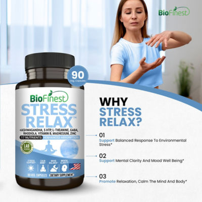 Biofinest 舒緩壓力補充品（90粒素食膠囊） 6