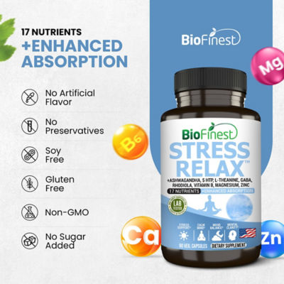 Biofinest 舒緩壓力補充品（90粒素食膠囊） 8