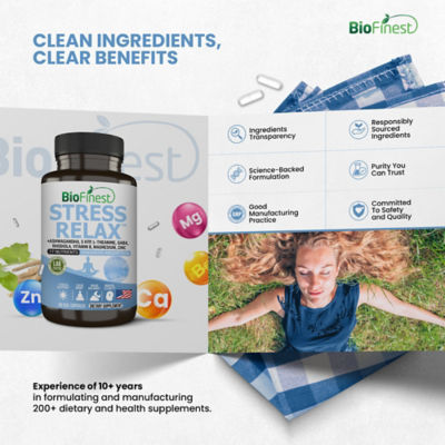 Biofinest 舒緩壓力補充品（90粒素食膠囊） 9