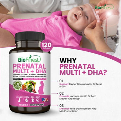 Biofinest Prenatal Omega DHA EPA Multivitamin Folic Acid Iron (120 Softgels) 6
