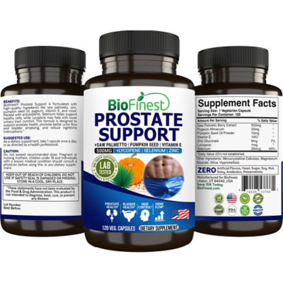 Biofinest 前列腺膀胱支持男士補充劑（120粒素食膠囊） 2