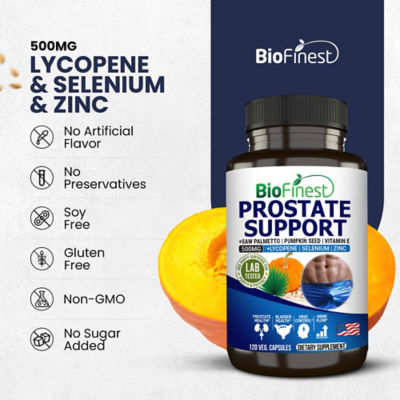 Biofinest 前列腺膀胱支持男士補充劑（120粒素食膠囊） 8