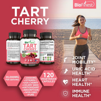 Biofinest 酸櫻桃 20000 毫克萃取物補充劑（120 粒素食膠囊） 3