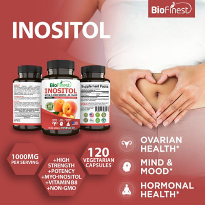 Biofinest 肌醇 1000 毫克補充劑（120 粒素食膠囊） 3