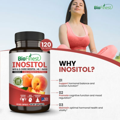 Biofinest 肌醇 1000 毫克補充劑（120 粒素食膠囊） 6