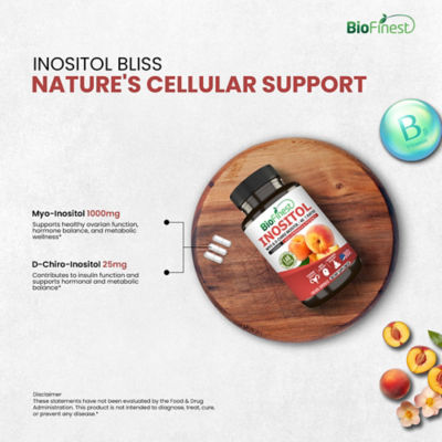 Biofinest 肌醇 1000 毫克補充劑（120 粒素食膠囊） 7