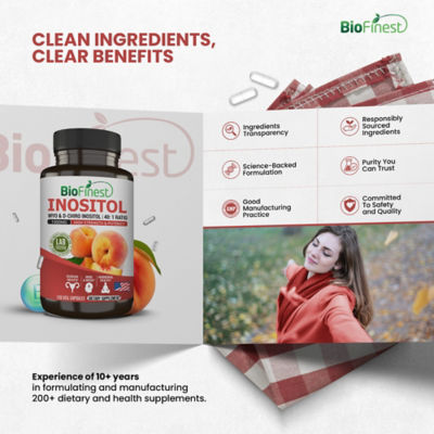 Biofinest 肌醇 1000 毫克補充劑（120 粒素食膠囊） 9