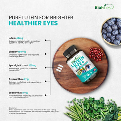 Biofinest 葉黃素護眼維生素玉米黃質越橘補充劑（120粒素食膠囊） 7