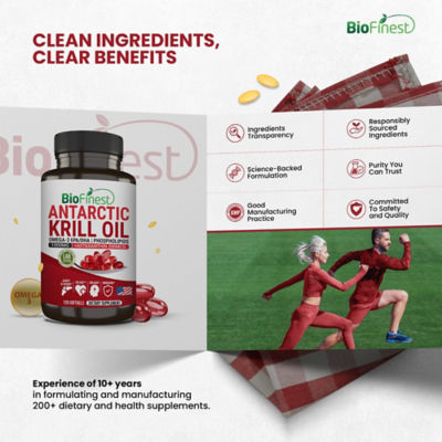 Biofinest Antarctic Krill Oil 1000mg Supplement (120 Softgels) 9