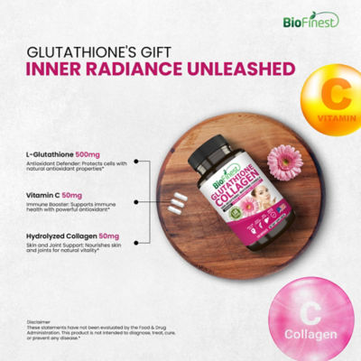 Buy Biofinest L Glutathione Collagen 500mg Supplement (120 Capsules) Online  in Singapore | iShopChangi