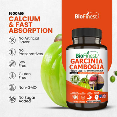 Biofinest 藤黃果1600毫克補充劑（120粒素食膠囊） 8